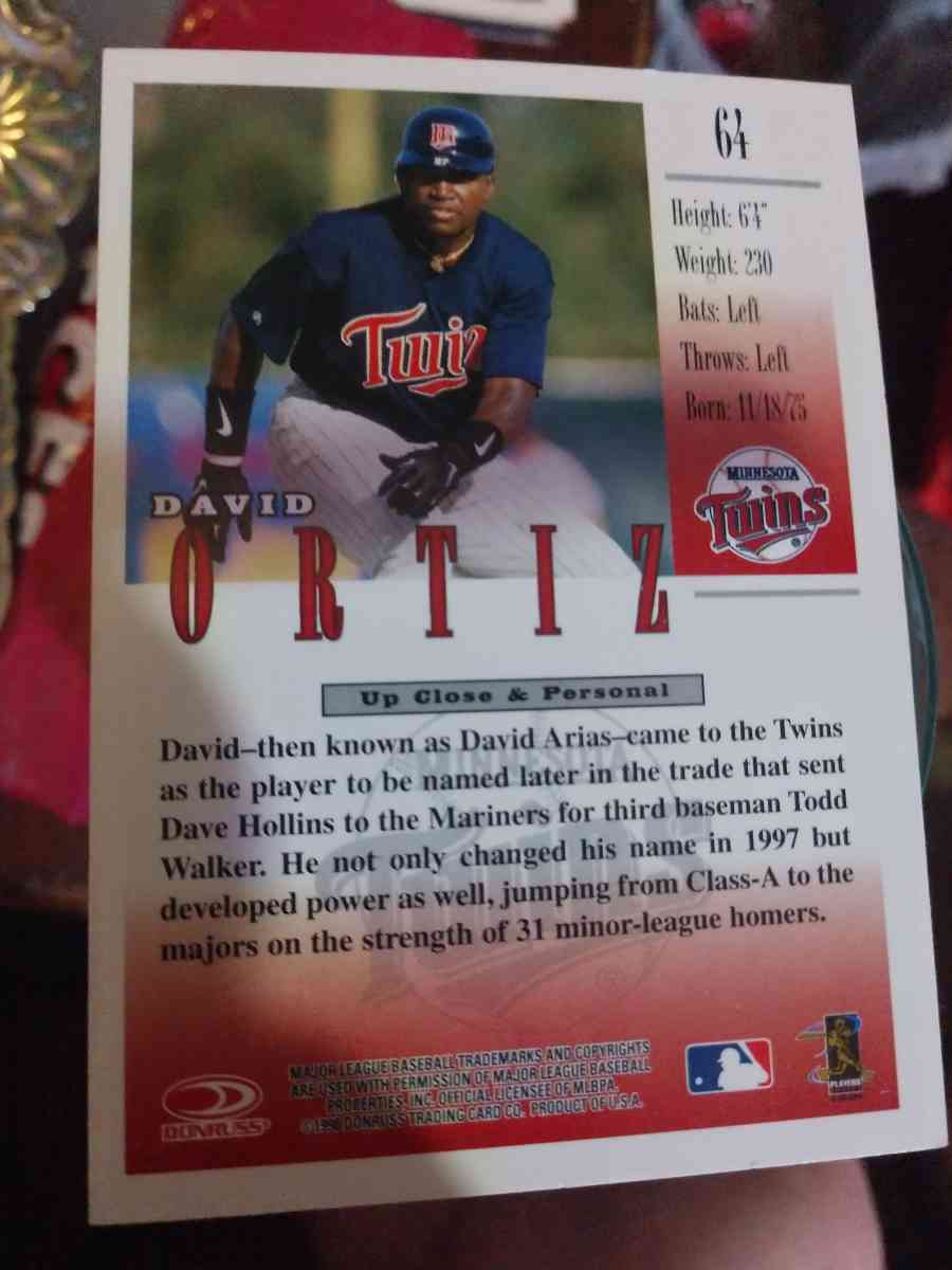 David Ortiz Baseball Card