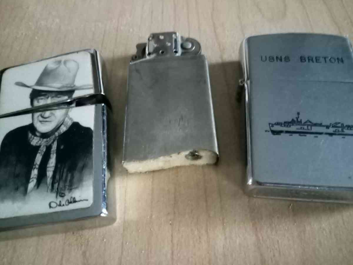 3 Vintage Chrome Lighters