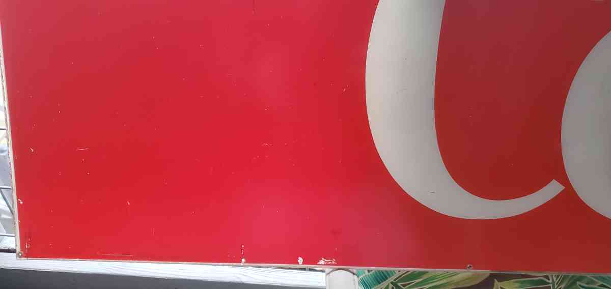 Coca Cola Plastic Acrylic Sign  Approximately 46 x 16