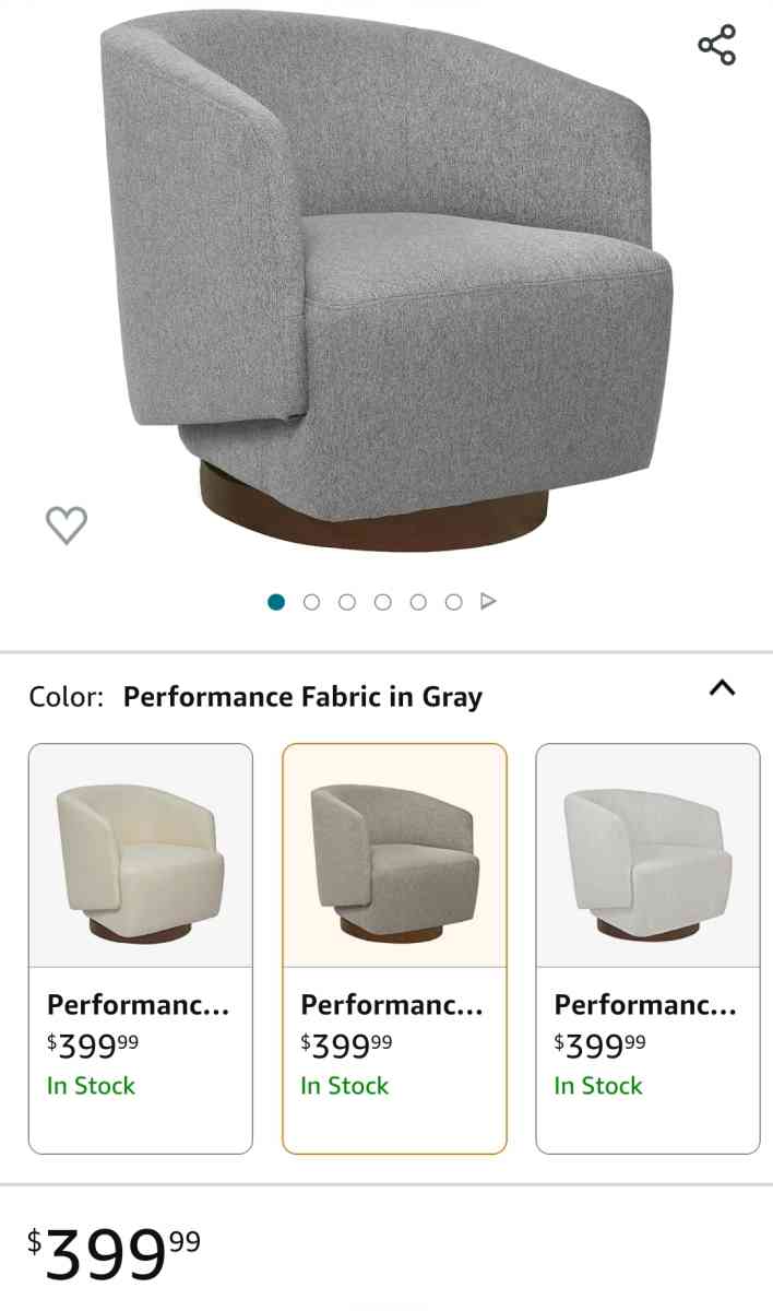 MINCETA Swivel Chair Local Pick up Only