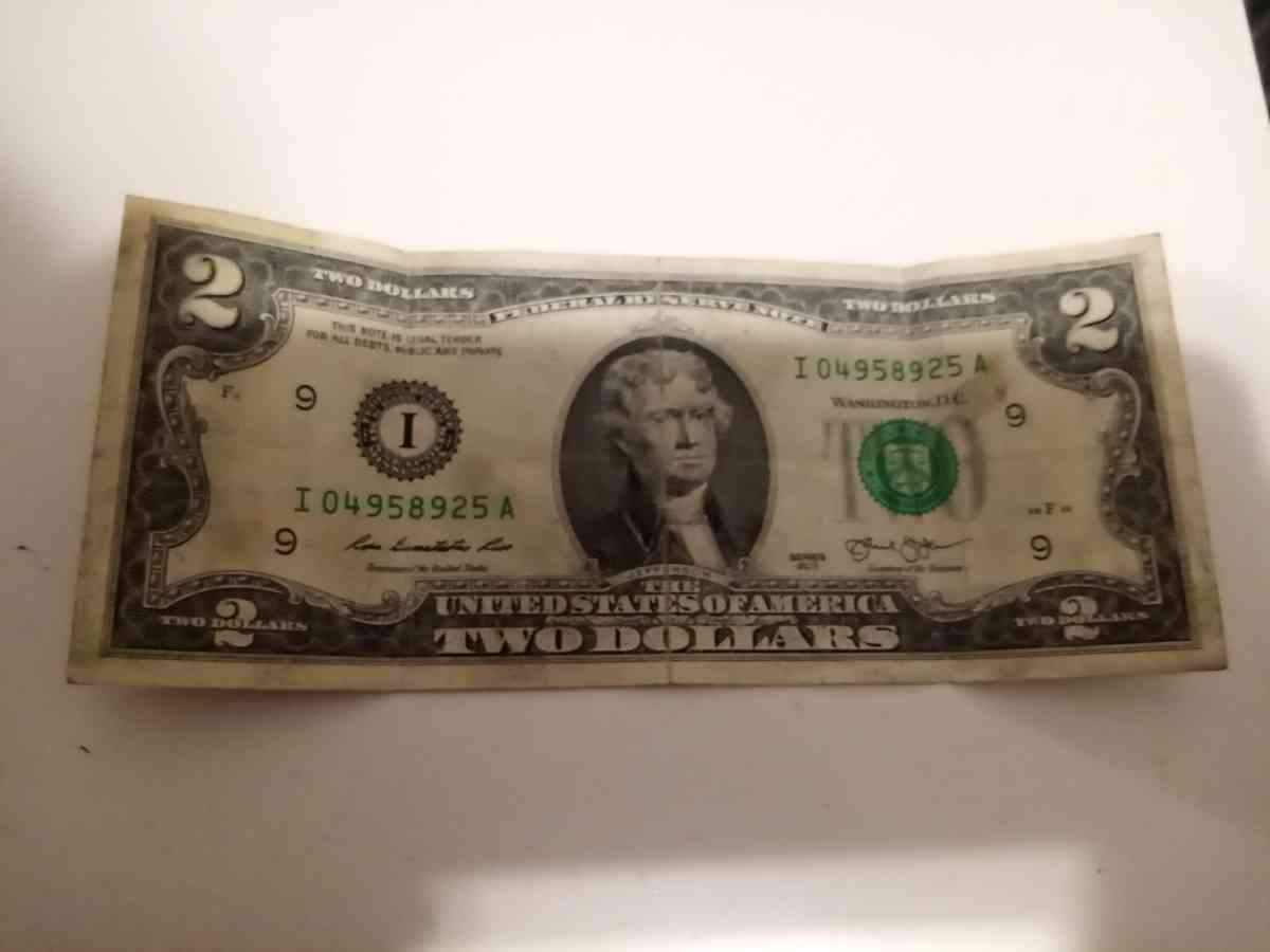 2 dollar bill