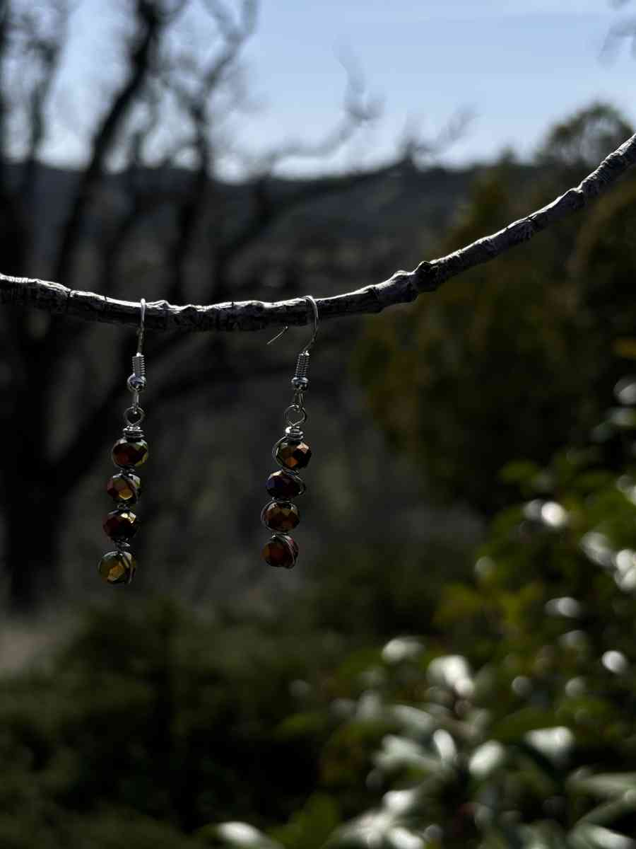 handmade wire wrapped earrings