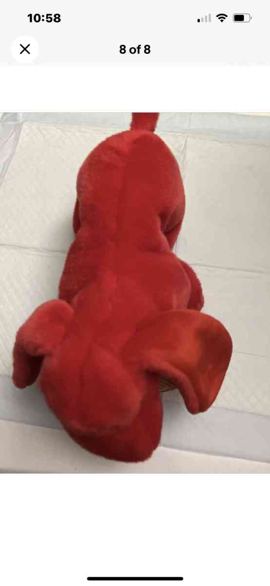 Ty Rover the red dog beanie buddy  error left ear backwards