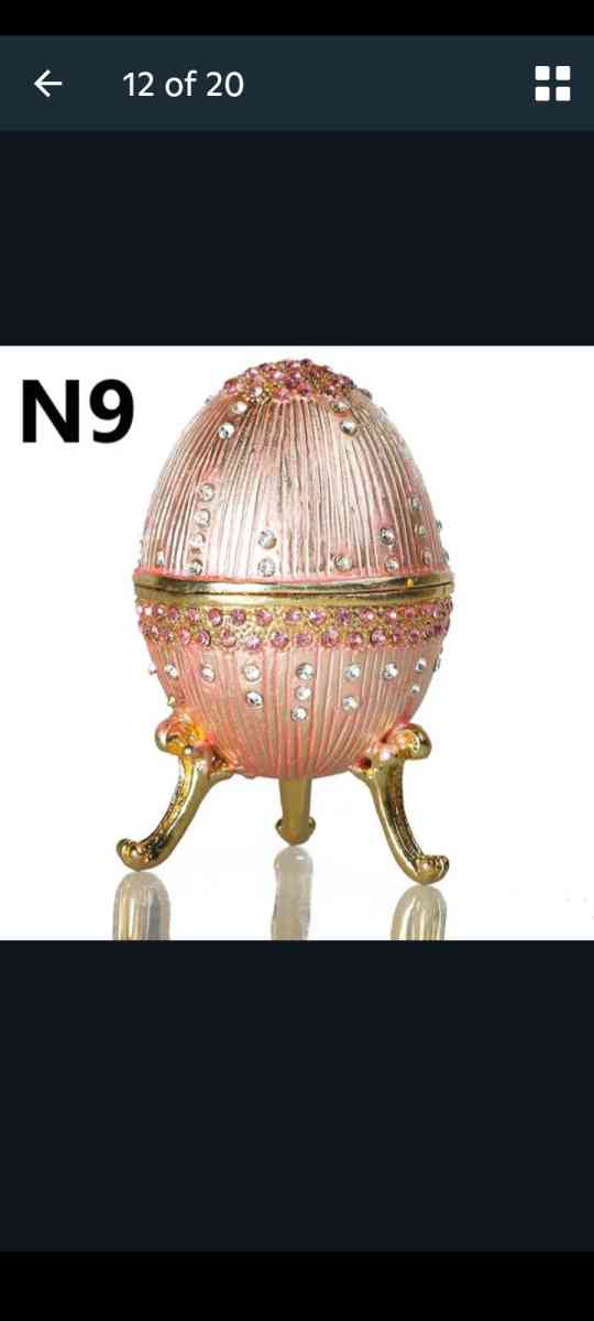 Decorative Egg Shaped Jewerly Boxes