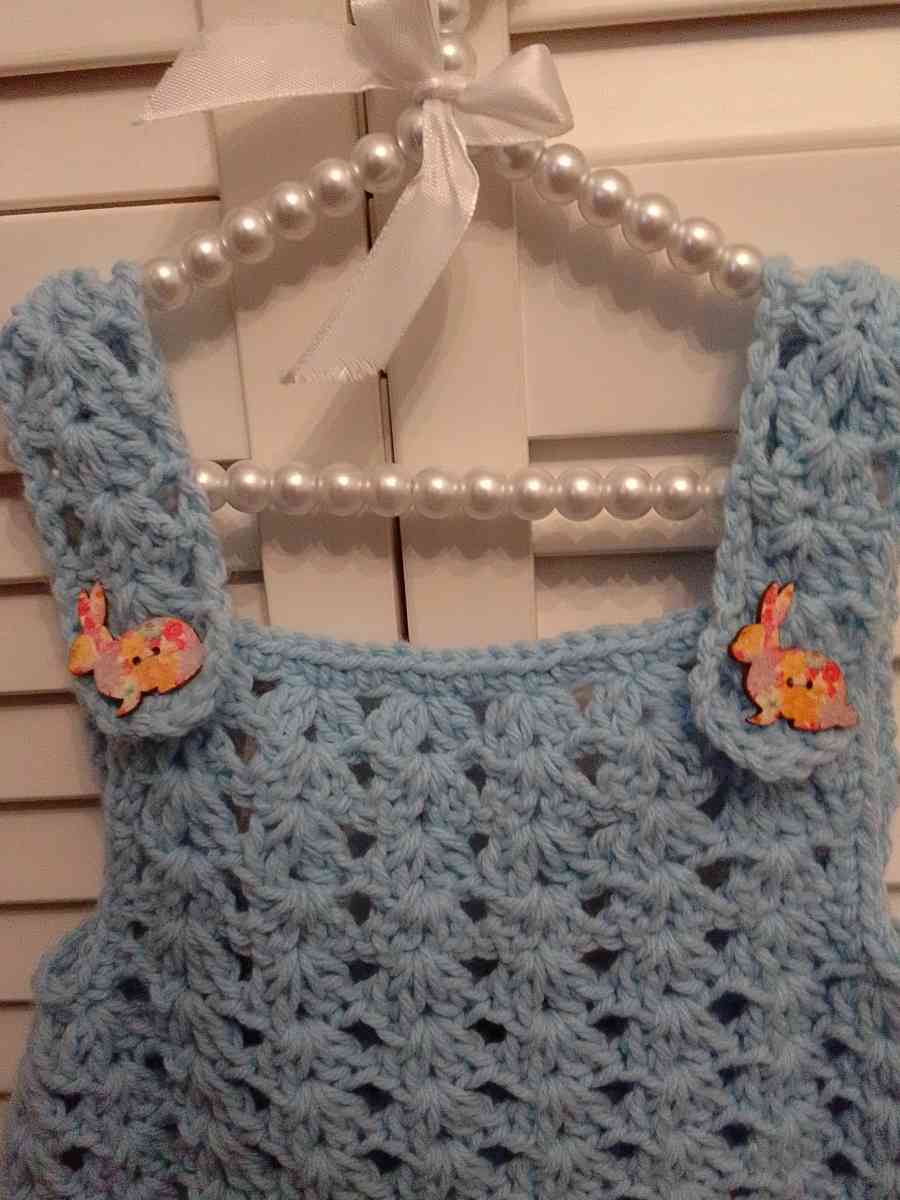 Crocheted baby Easter Dress