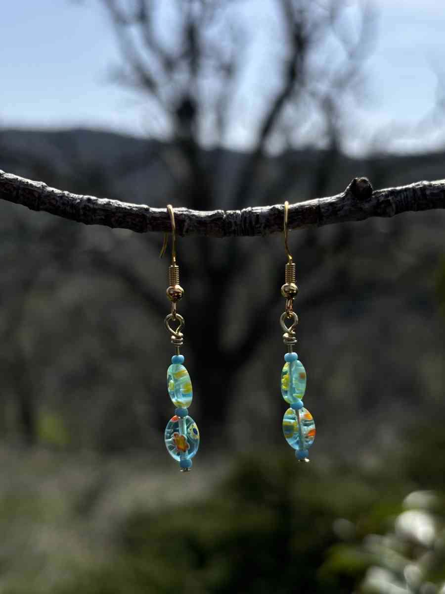 handmade glass bead earrings
