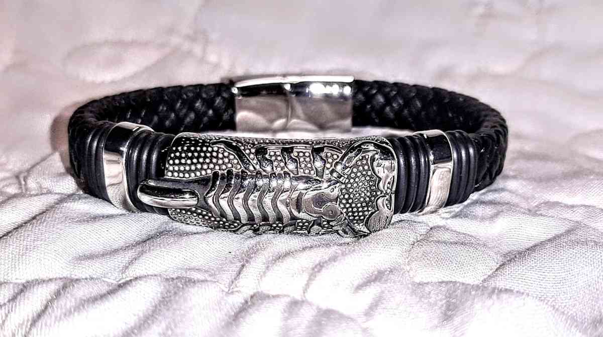 Scorpion PU Braided Leather Bracelet