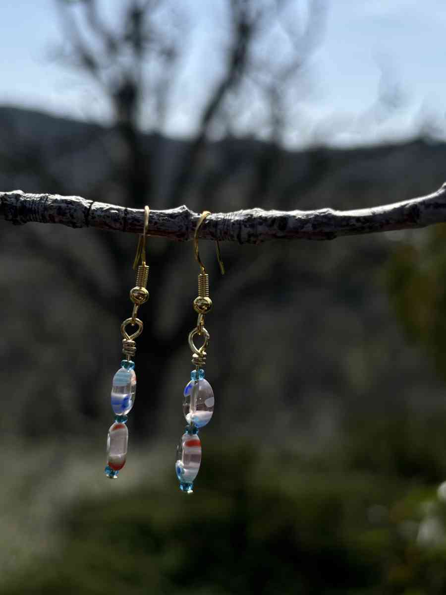 handmade glass bead earrings