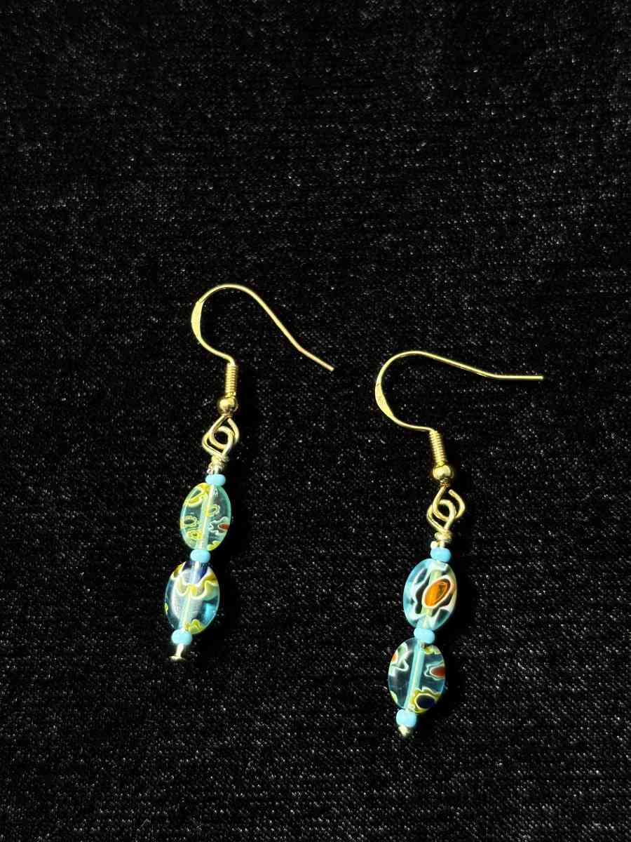 handmade glass bead earrings