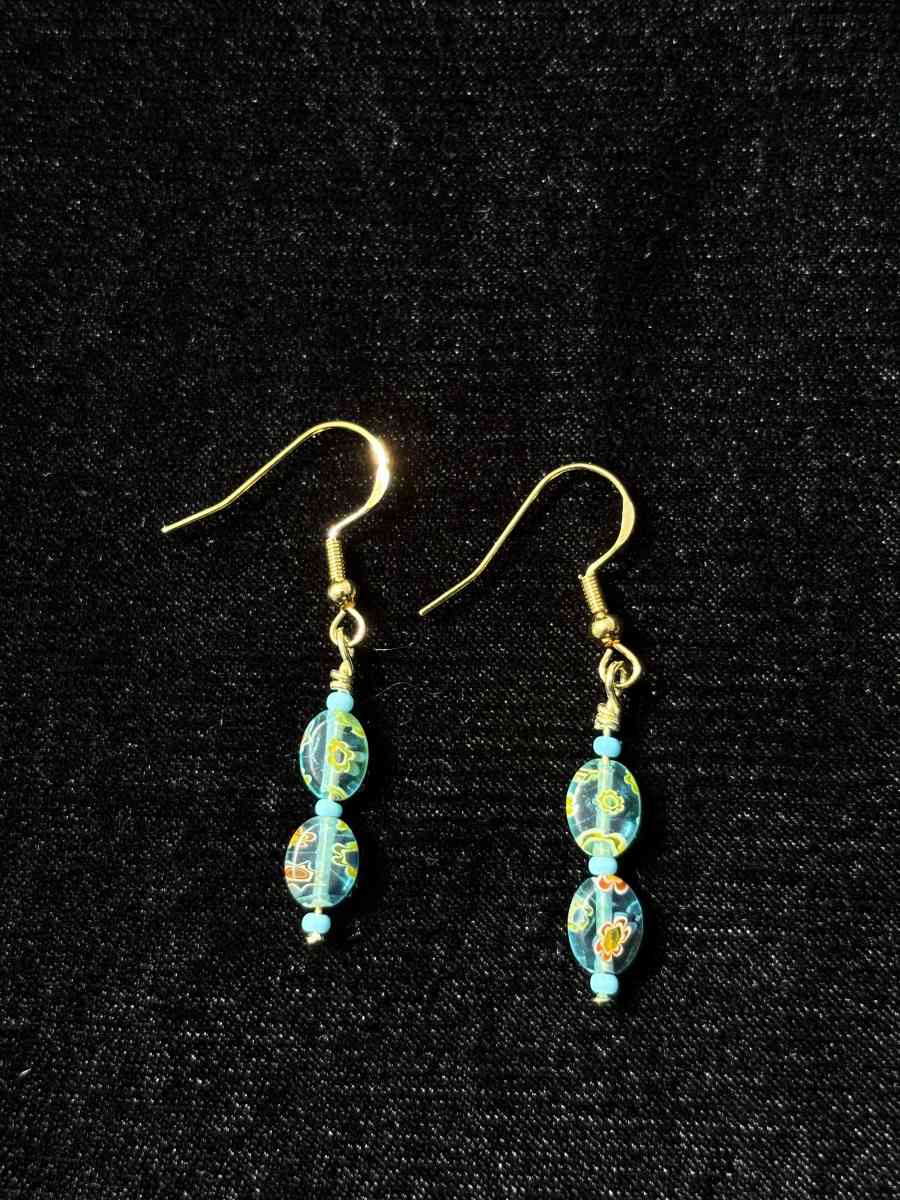 handmade glass bead earrings
