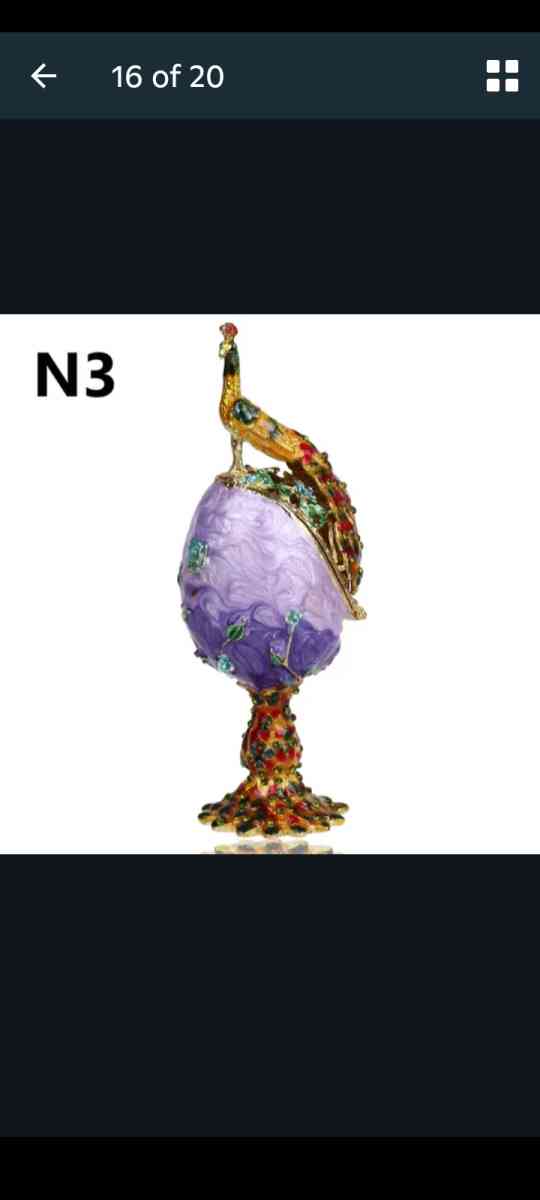 Decorative Egg Shaped Jewerly Boxes