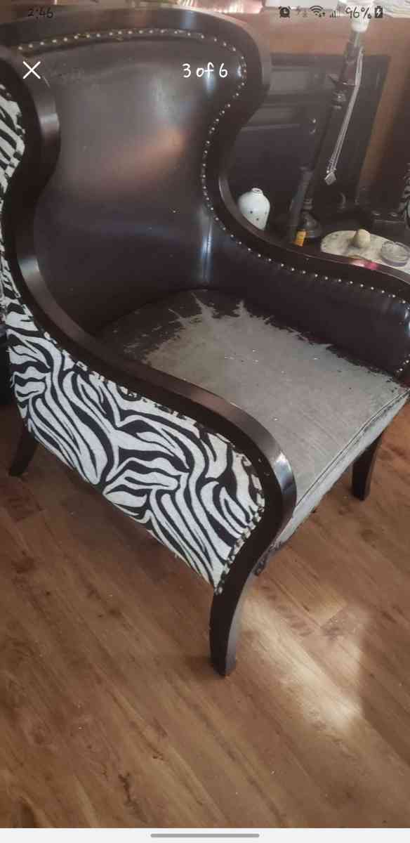 zebra accent chairs