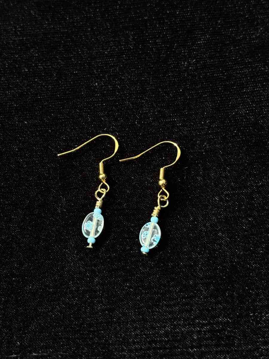 handmade glass bead earrings