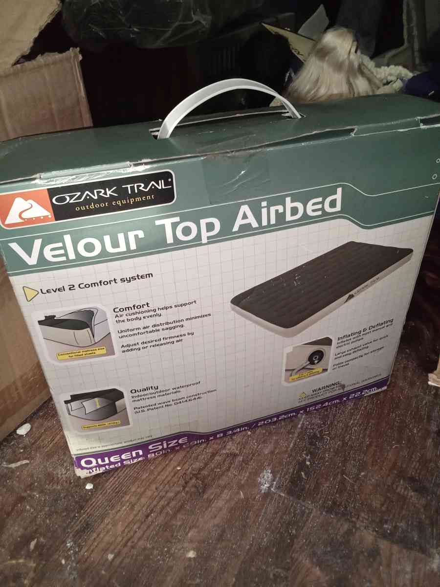 two air mattresses with air pump