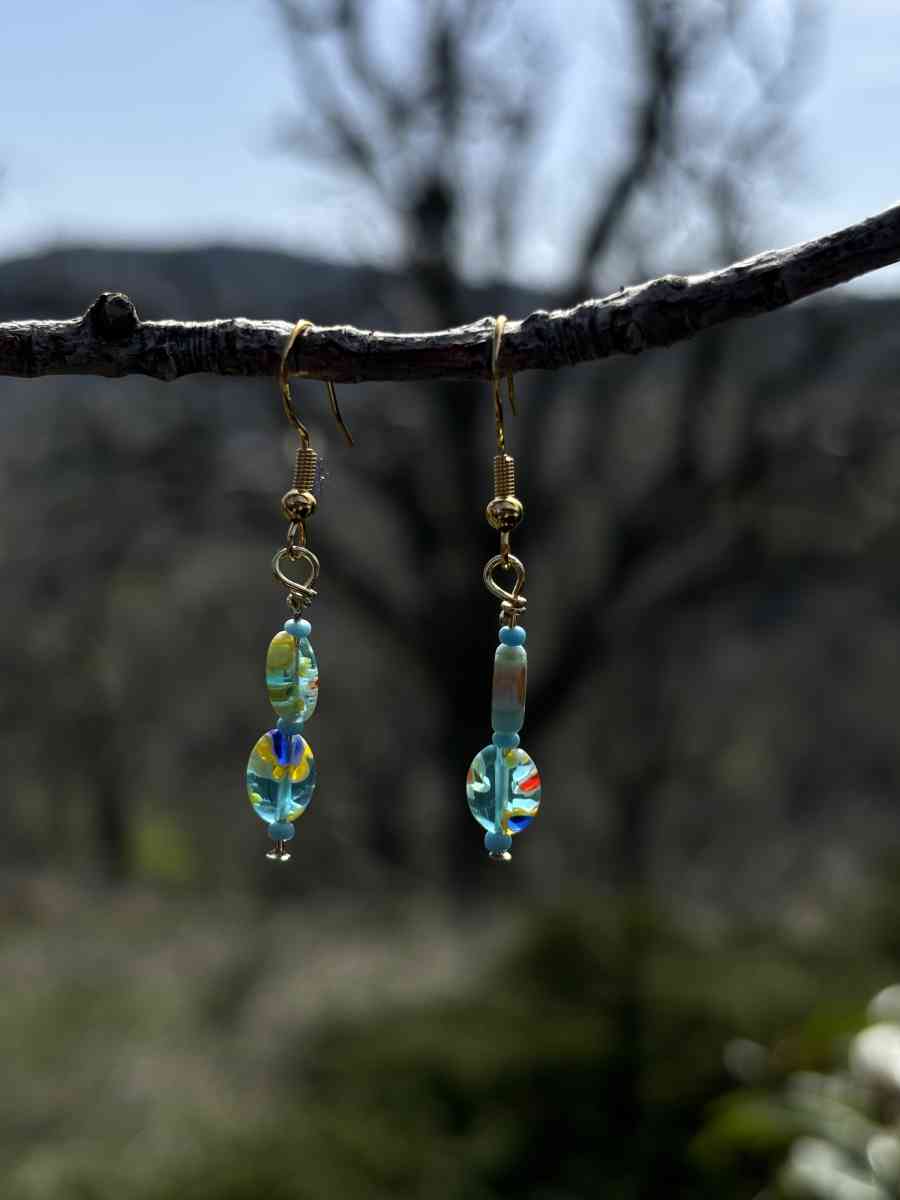 handmade glass bead earrings