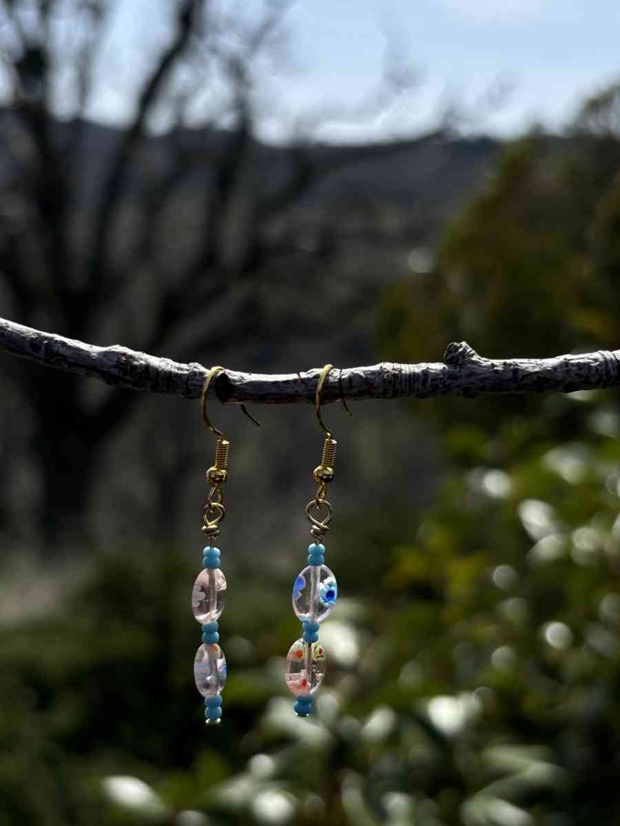 handmade glass bead earrings