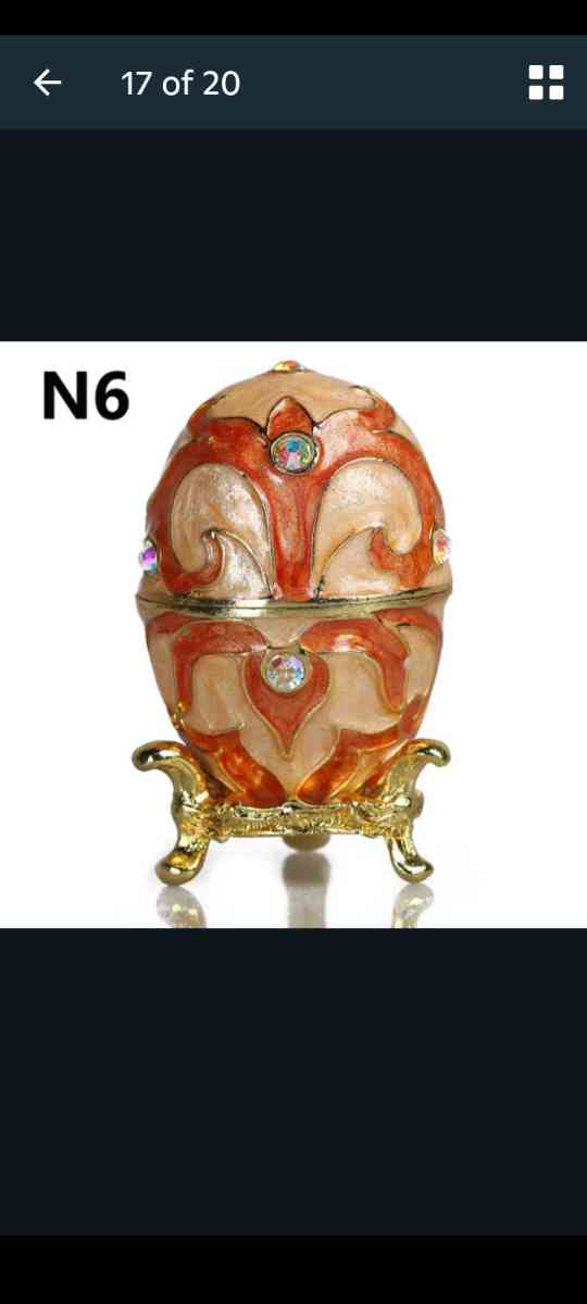 Decorative Egg Shaped Jewerly Boxes