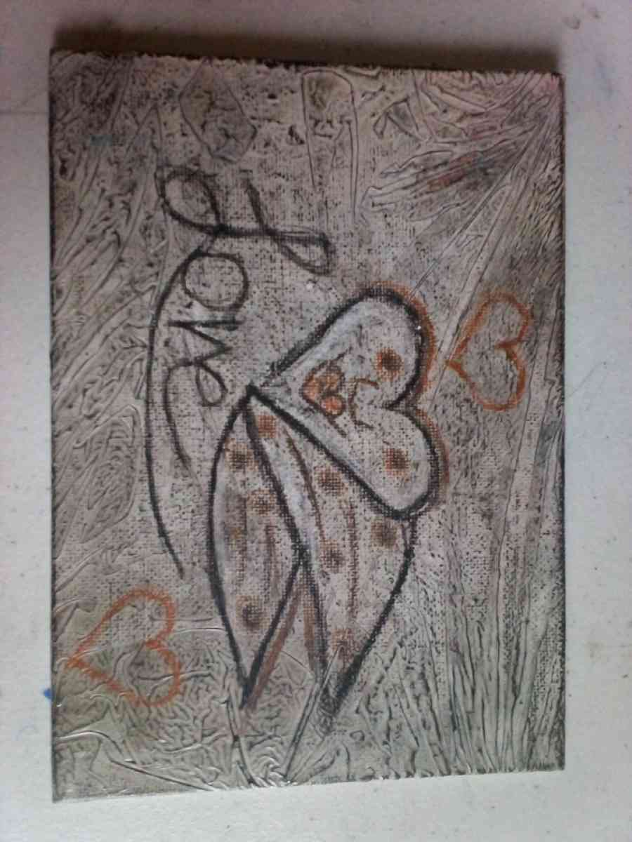 charcoal canvas drawing