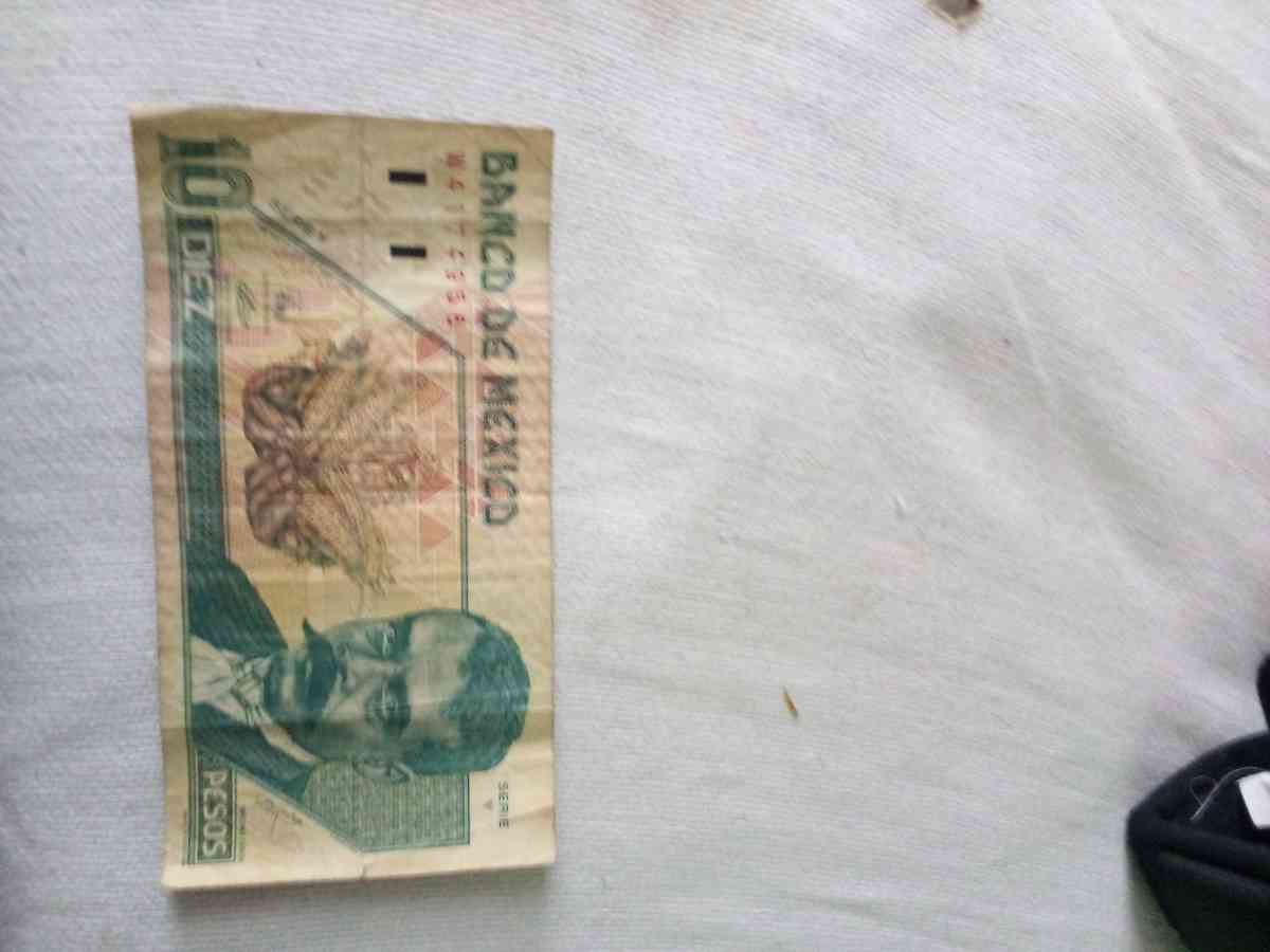 1996 mexican 10 dollar bill