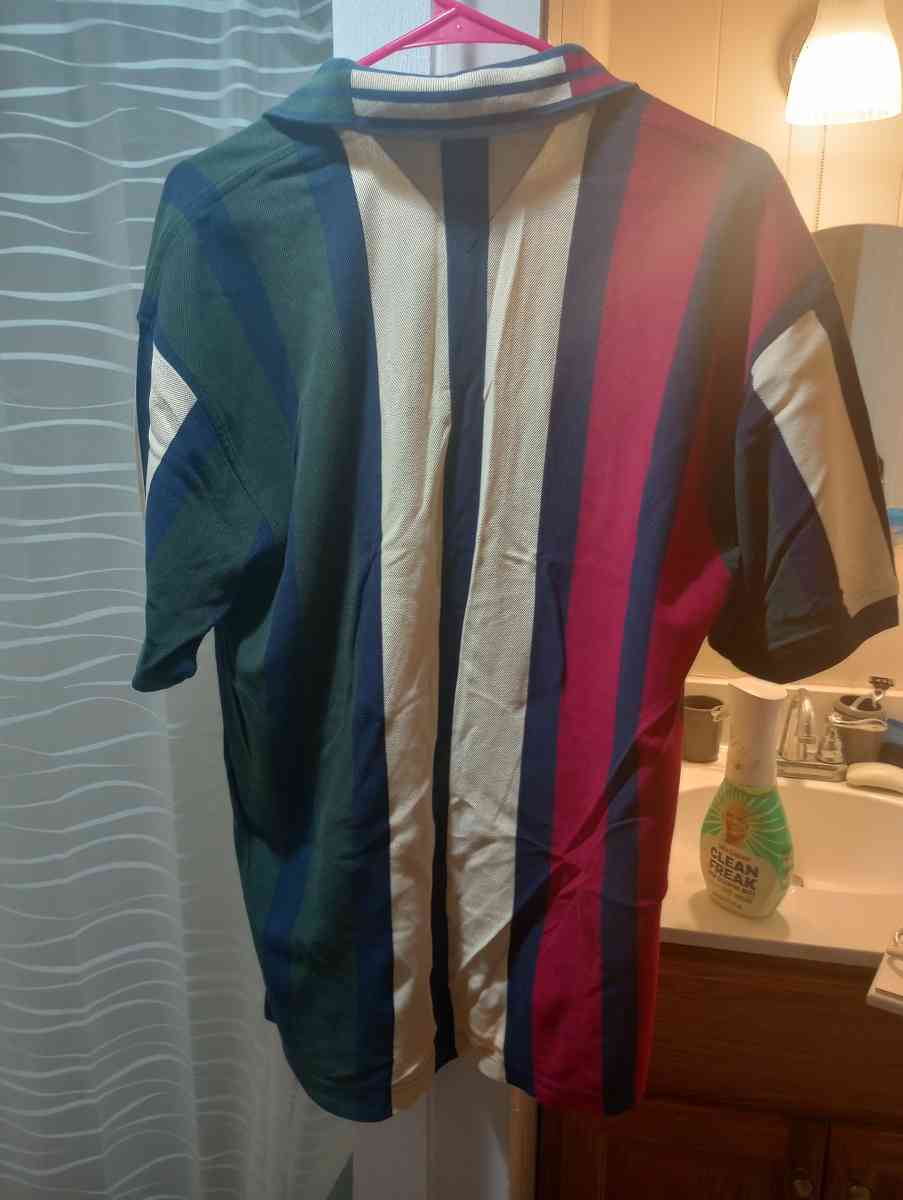 tommy Hilfiger polo shirt vtg stripe