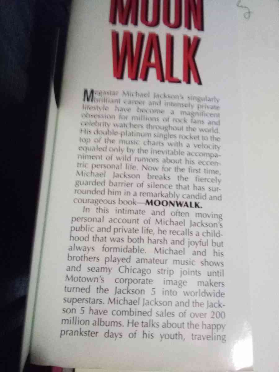 Michael Jackson Moon Walk autobiography book