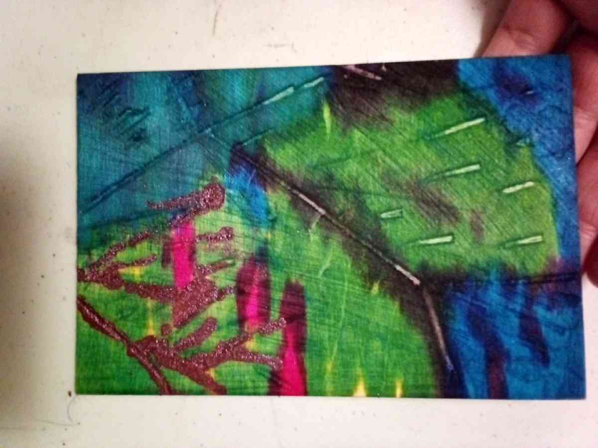 flat alcohol ink carved board