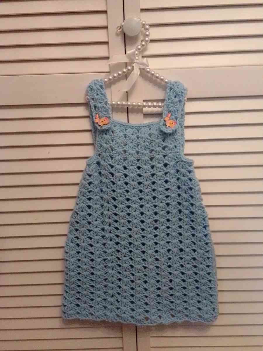 Crocheted baby Easter Dress