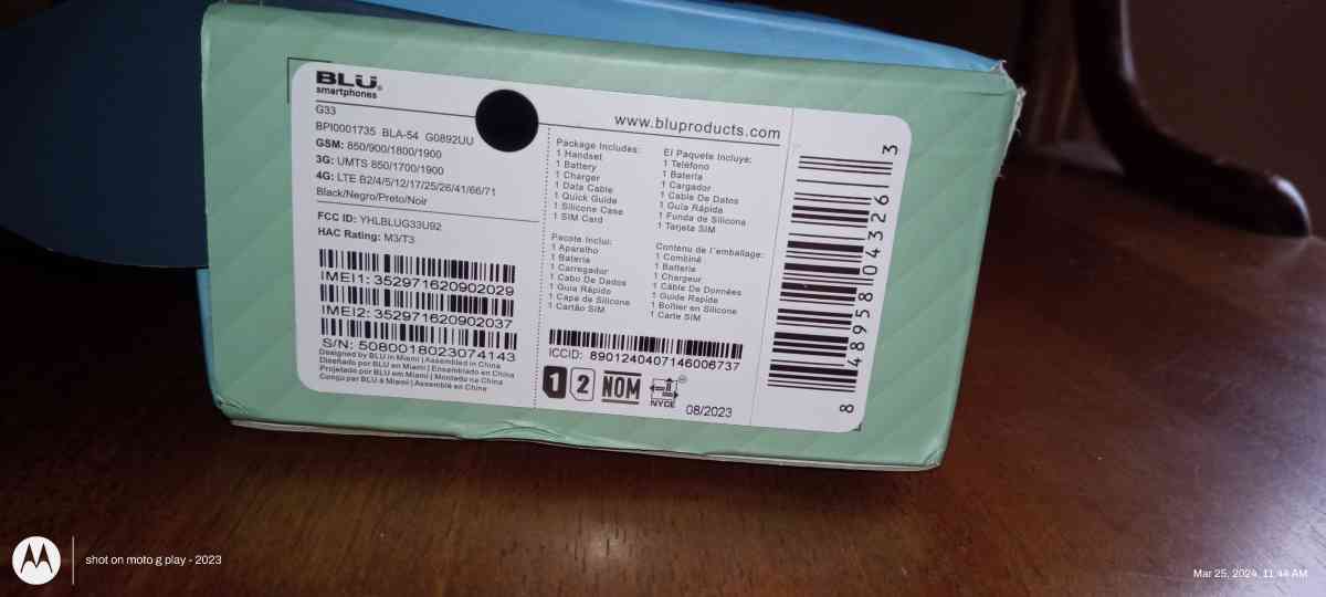 Blu Brand G33 Cellphone