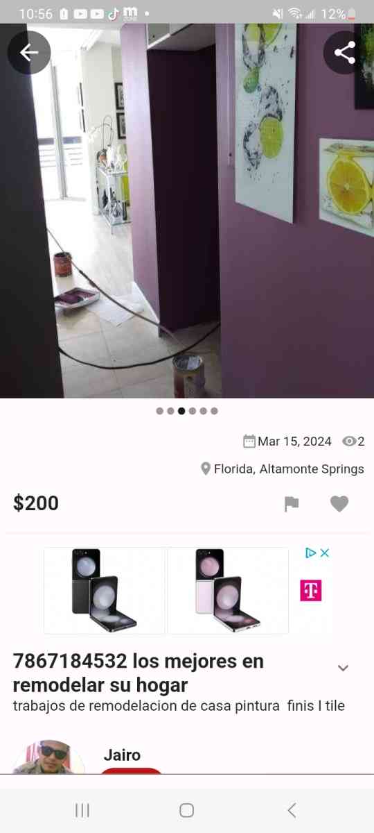 trabajos de pintura  I finis I tile estimado fri