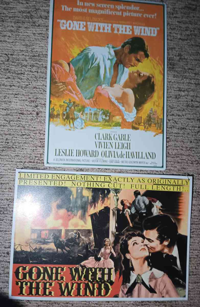 11 x 17 tin GONE WITH THE WIND posters