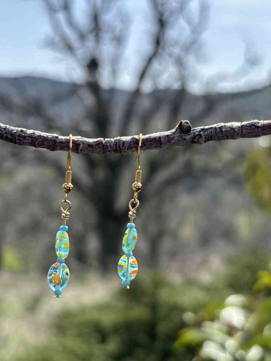 handmade glass bead earrings