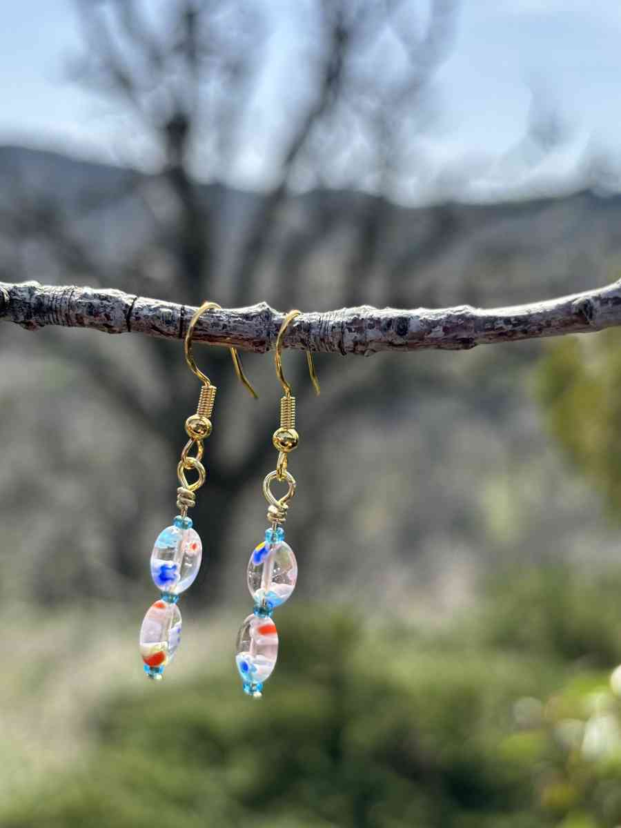 handmade glass bead earrings