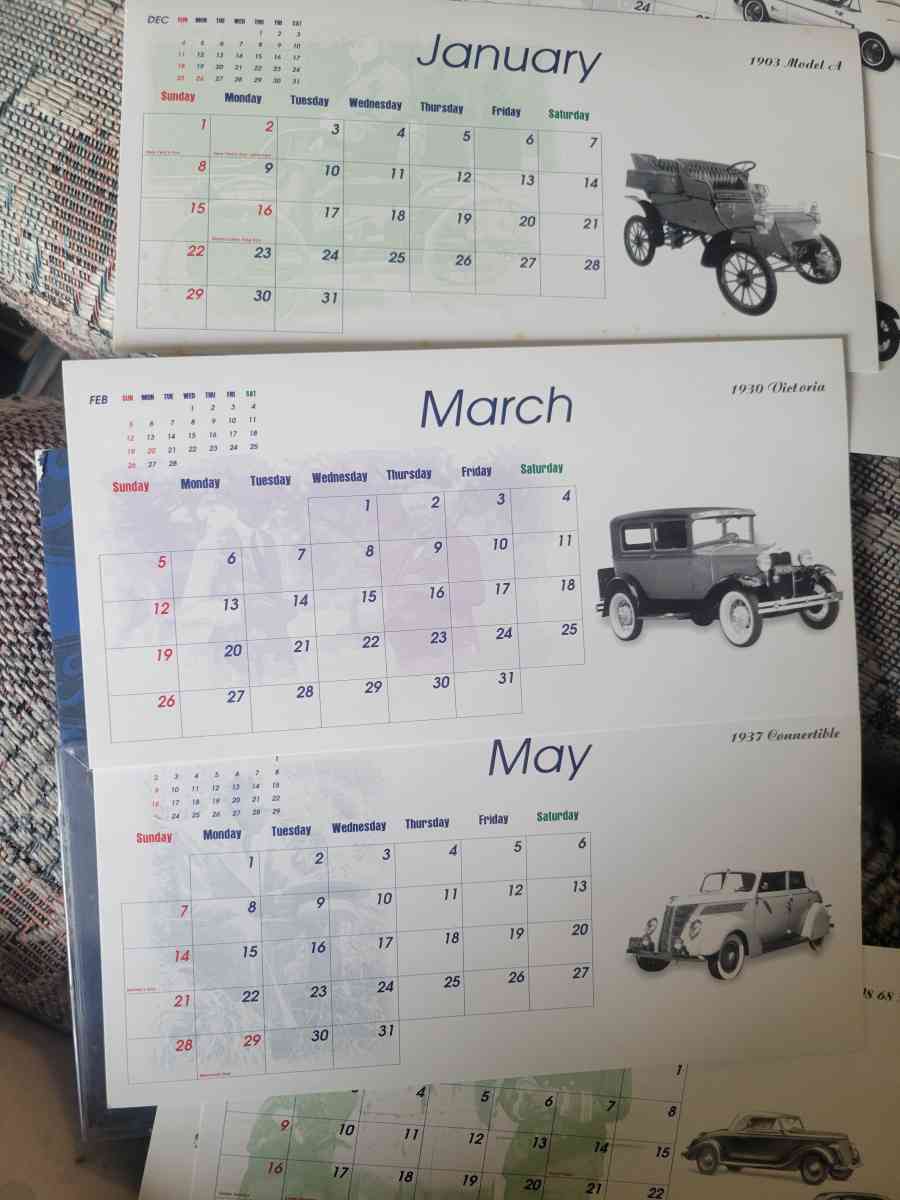 Ford motors classic collections 2006 AD calander