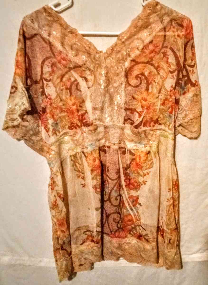 Cato Orange Multi colored Floral Blouse