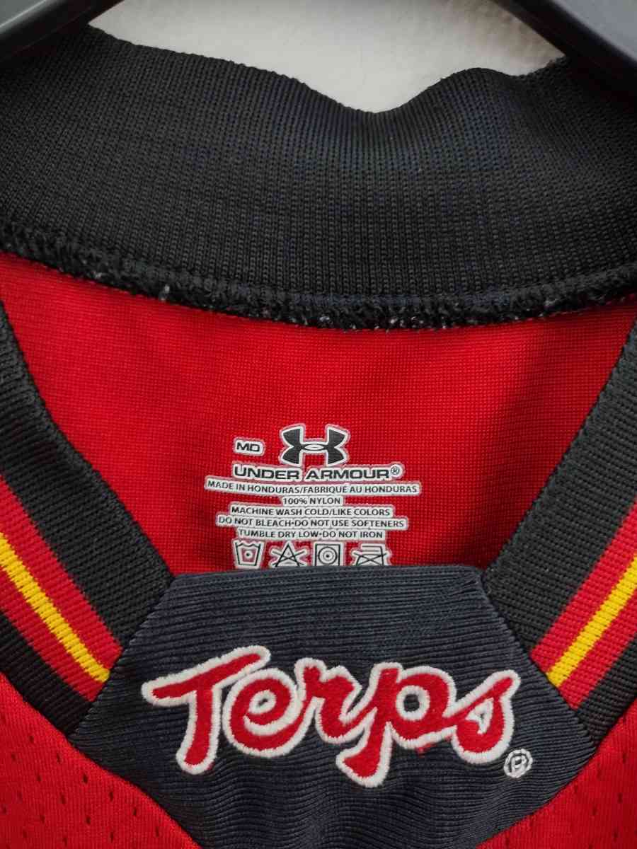 Under Armour Maryland Terrapins Terps Red White Jersey 1