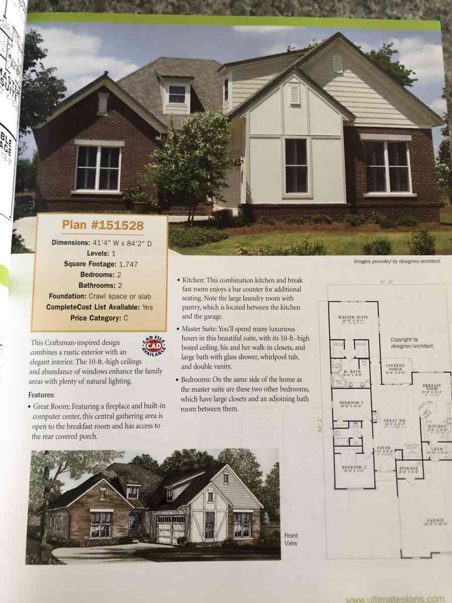 Book One Story House Plans Bible  Over 450 Home Plans in Ful