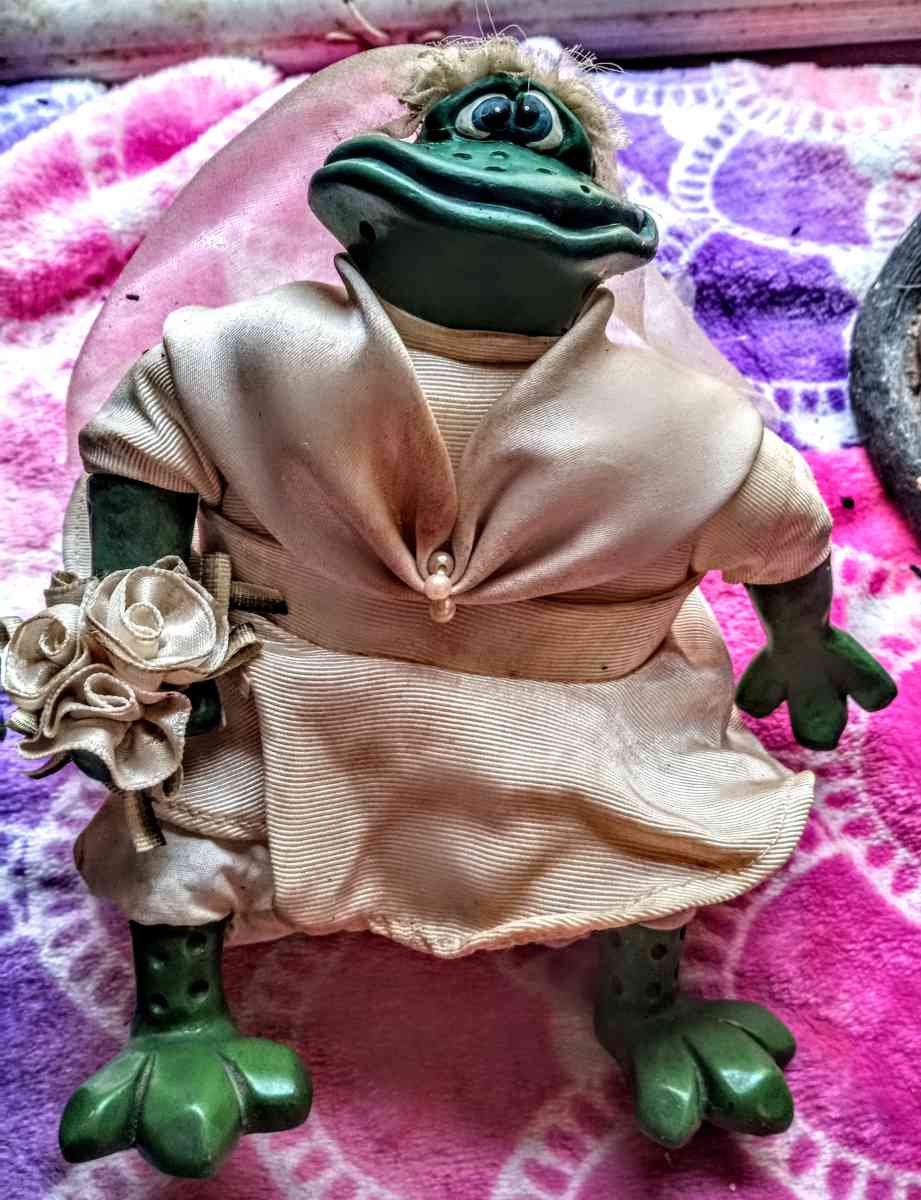 Mr and Mrs Pondhopper Bride and Groom Frogs