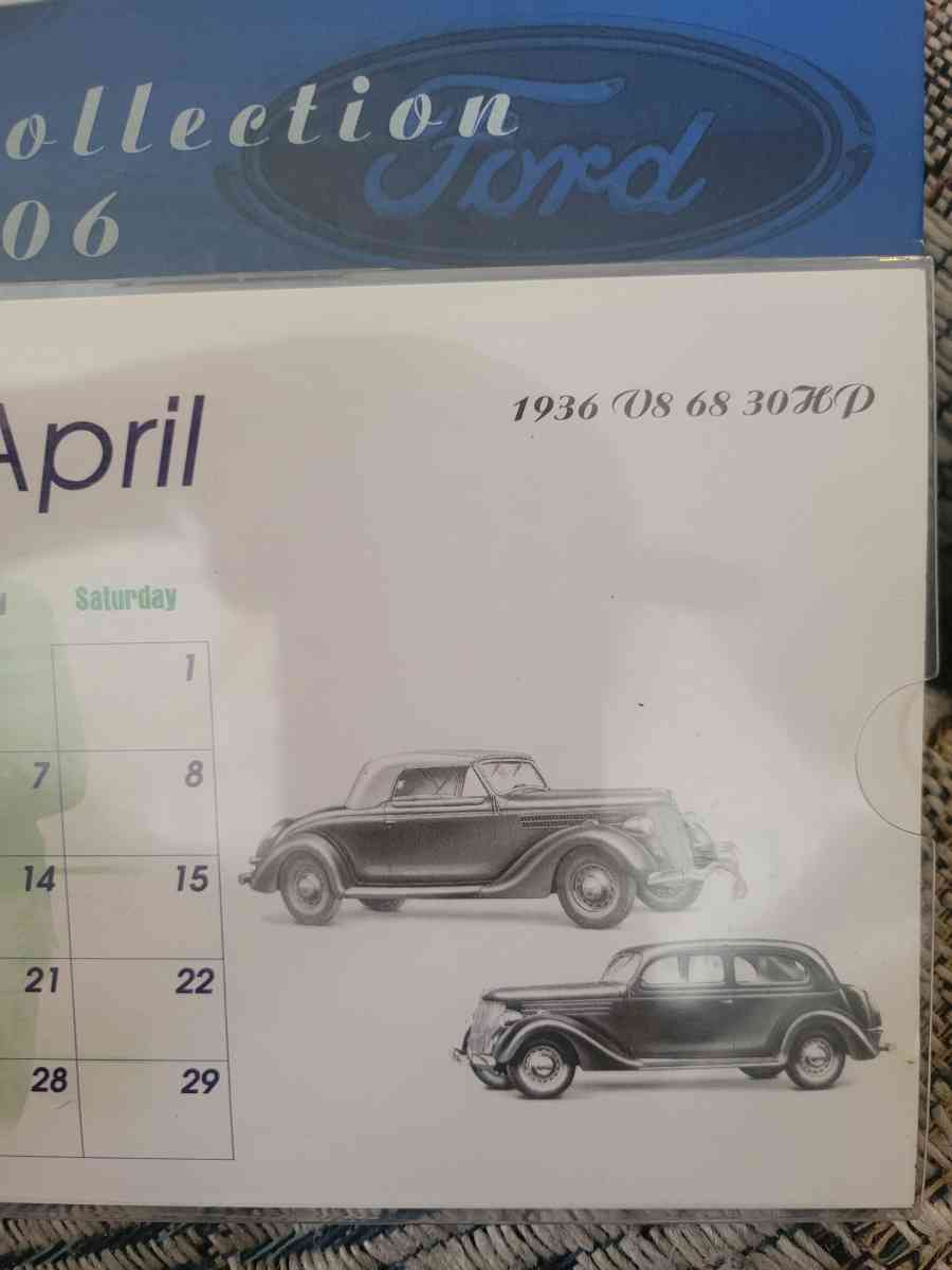 Ford motors classic collections 2006 AD calander