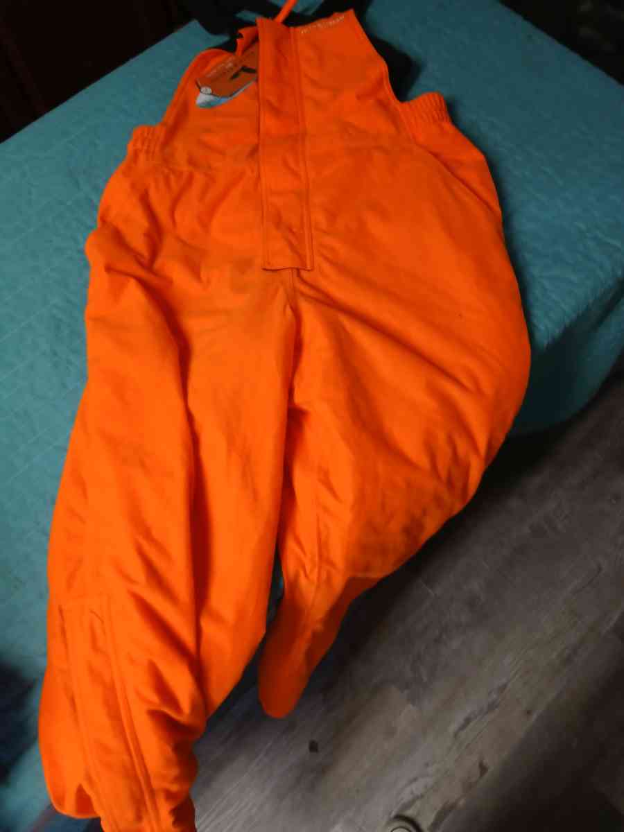 New mens orange specialty overalls