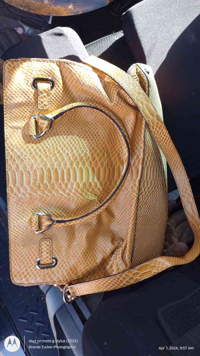 Real Michael kors alligator skin yellow purse