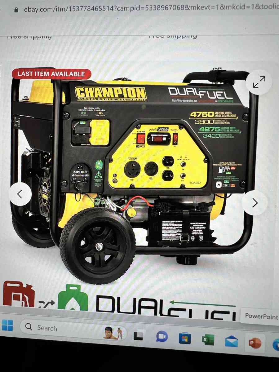 generator gas and propane