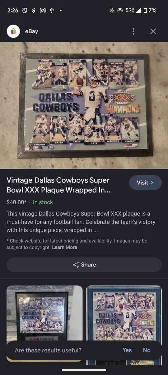 Dallas cowboy sports memorabilia