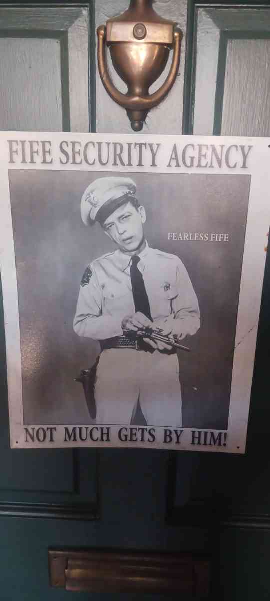 barnie fife security agent metal art