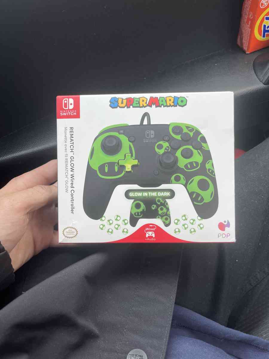 Super Mario Themed REMATCH GLOW Wired Controller For Nintend