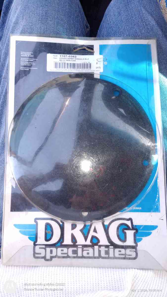 Drag Specialties Derby Cover Wrinkle Black