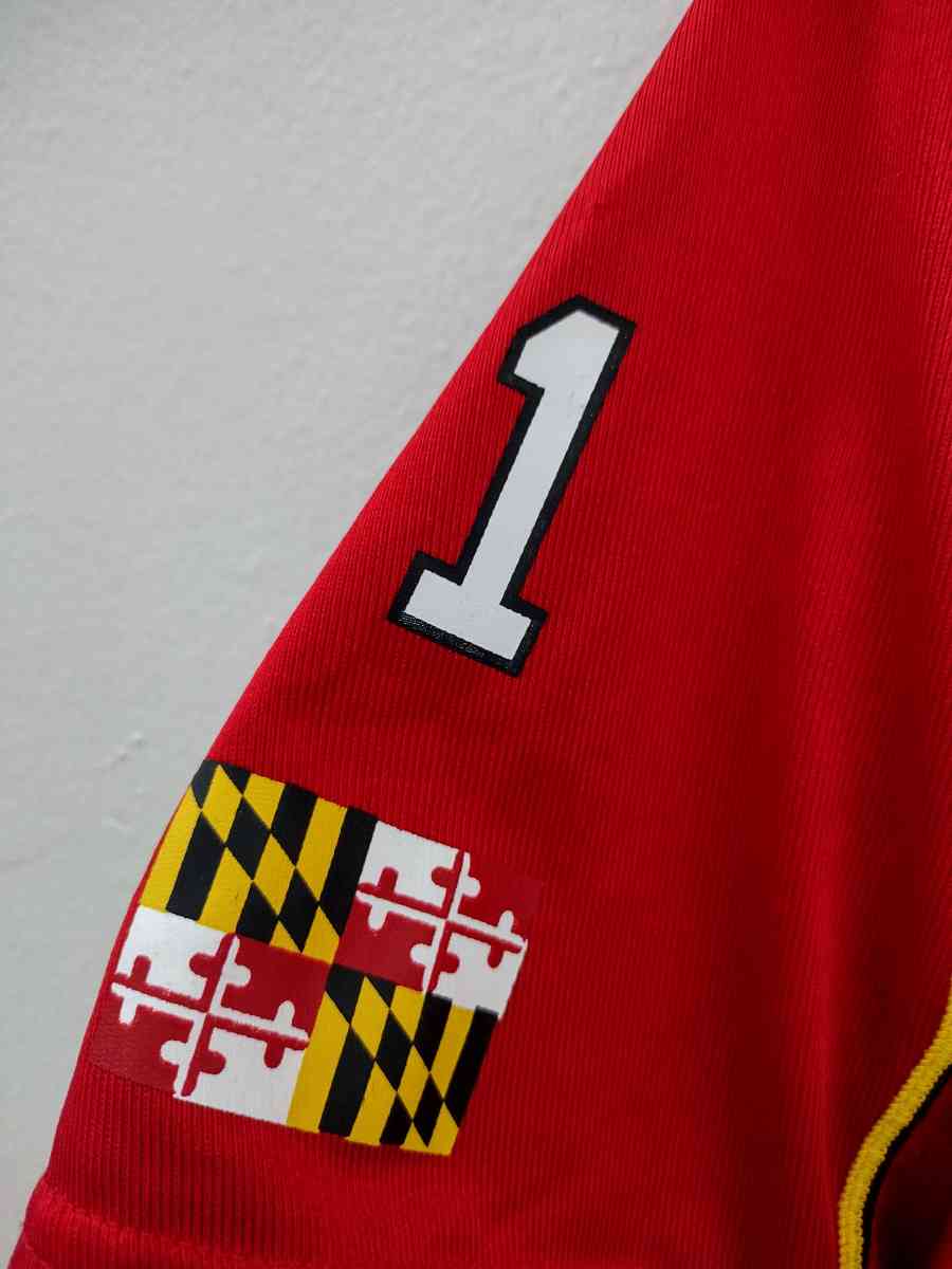 Under Armour Maryland Terrapins Terps Red White Jersey 1