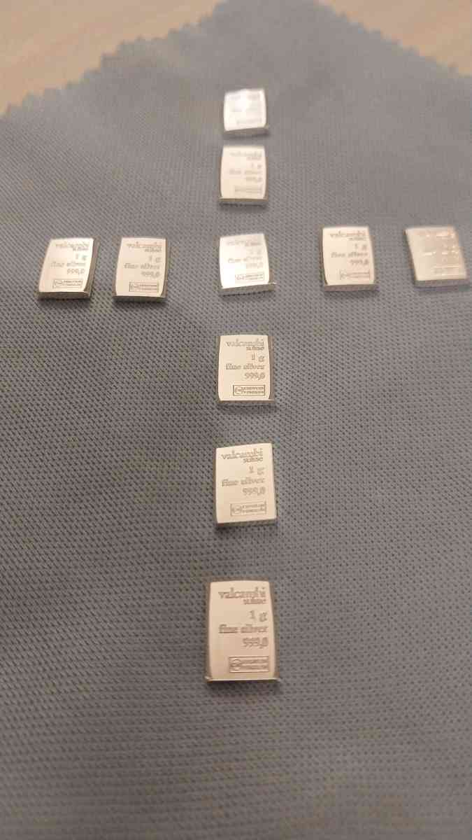 lot of 10 999 fine silver bars