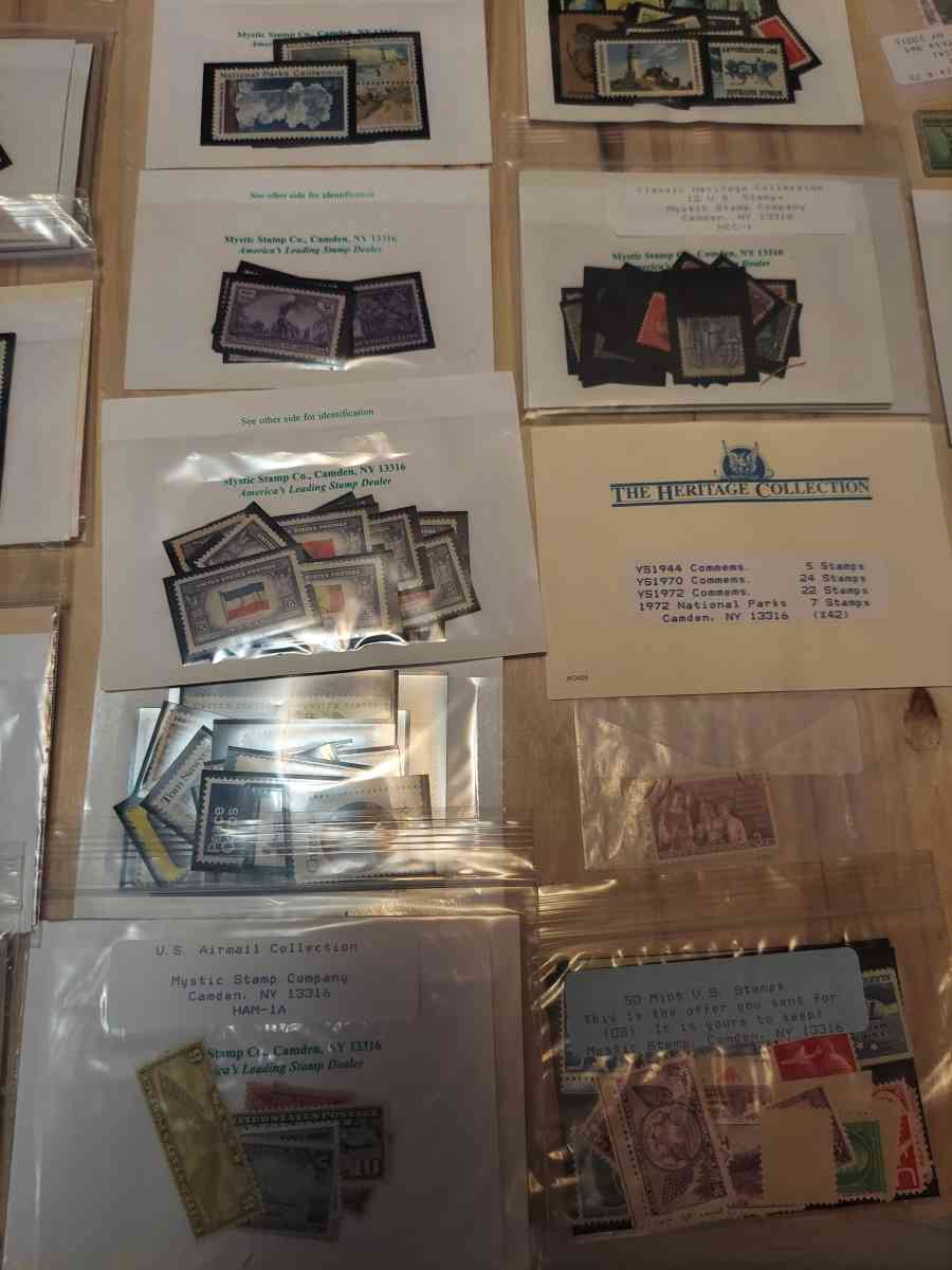 I have five hundred old post stamps and some books and some