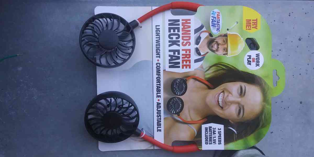 2 New Hands Free Neck Fan