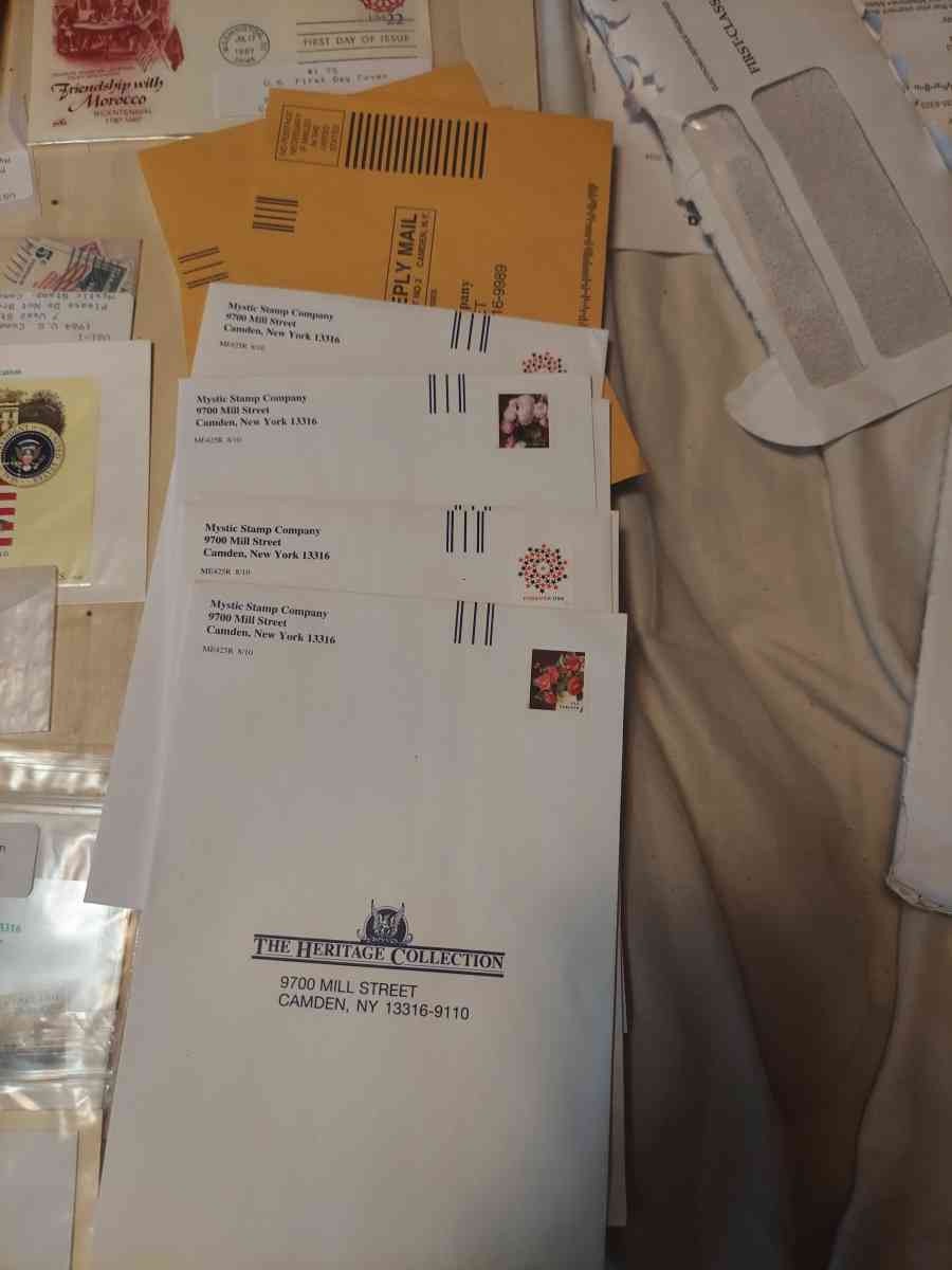 I have five hundred old post stamps and some books and some
